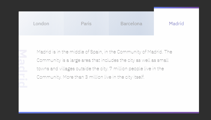 JavaScript Tabs - Tabs - CSS + JS