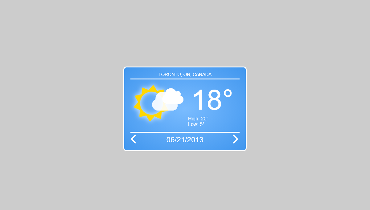 CSS Weather Icons - Weather Widget