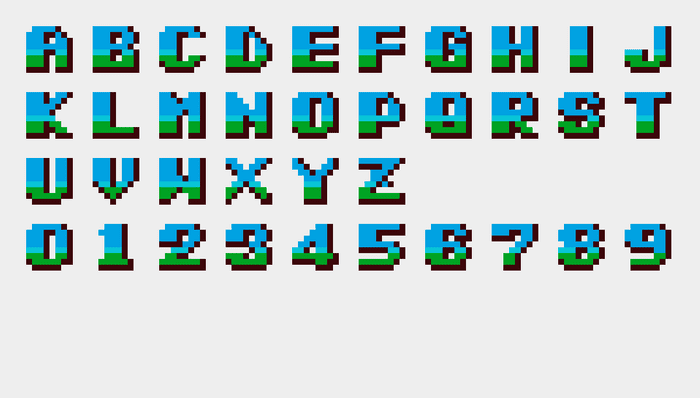 CSS Text Effects - CSS Arcade Typography Snow Bros 1990