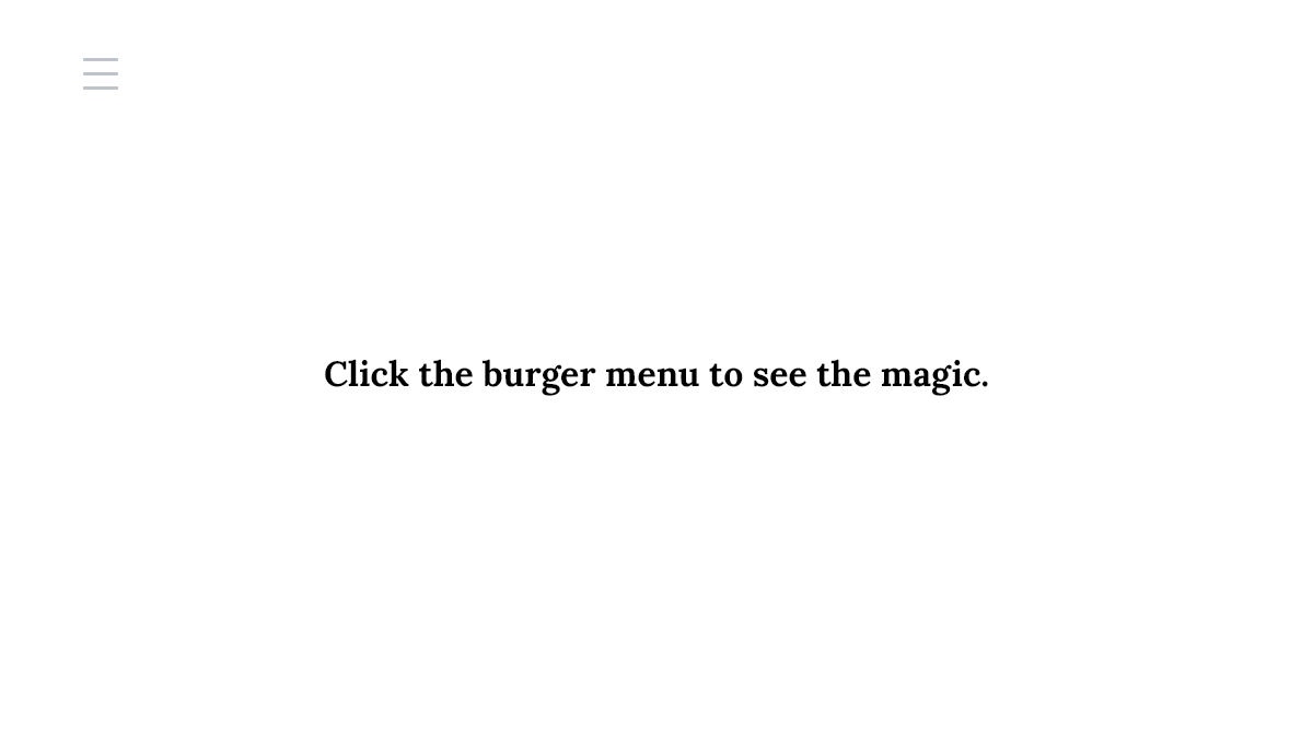 CSS Fullscreen Menus - Fullscreen Menu Enter