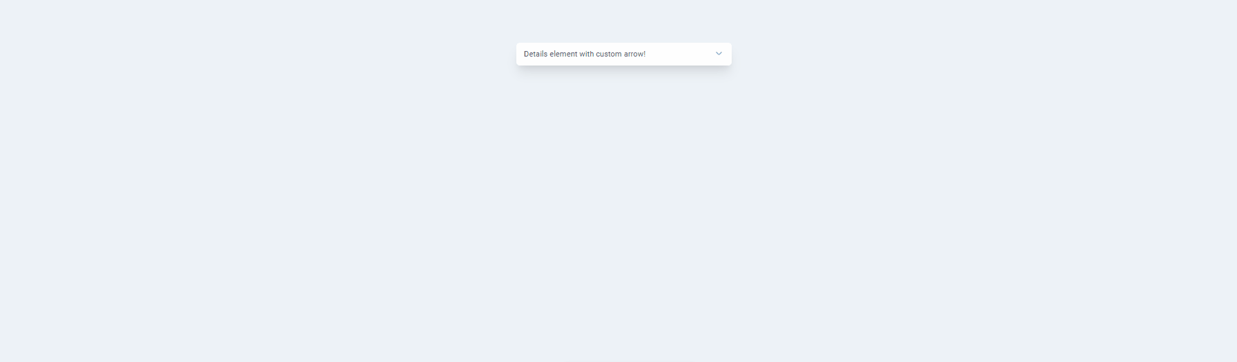 HTML <details> & <summary> with CSS - Details element with custom arrow