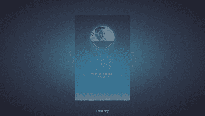 jQuery Music Players - Interactive Blue Music Player