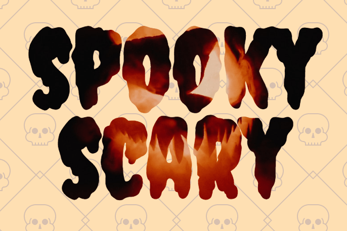 CSS Slideshows - Spooky Scary Clip Text
