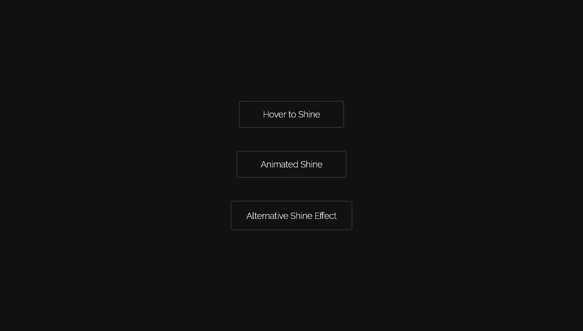 CSS Hover Effects - CSS Button Shine Effect (Animation & Hover)