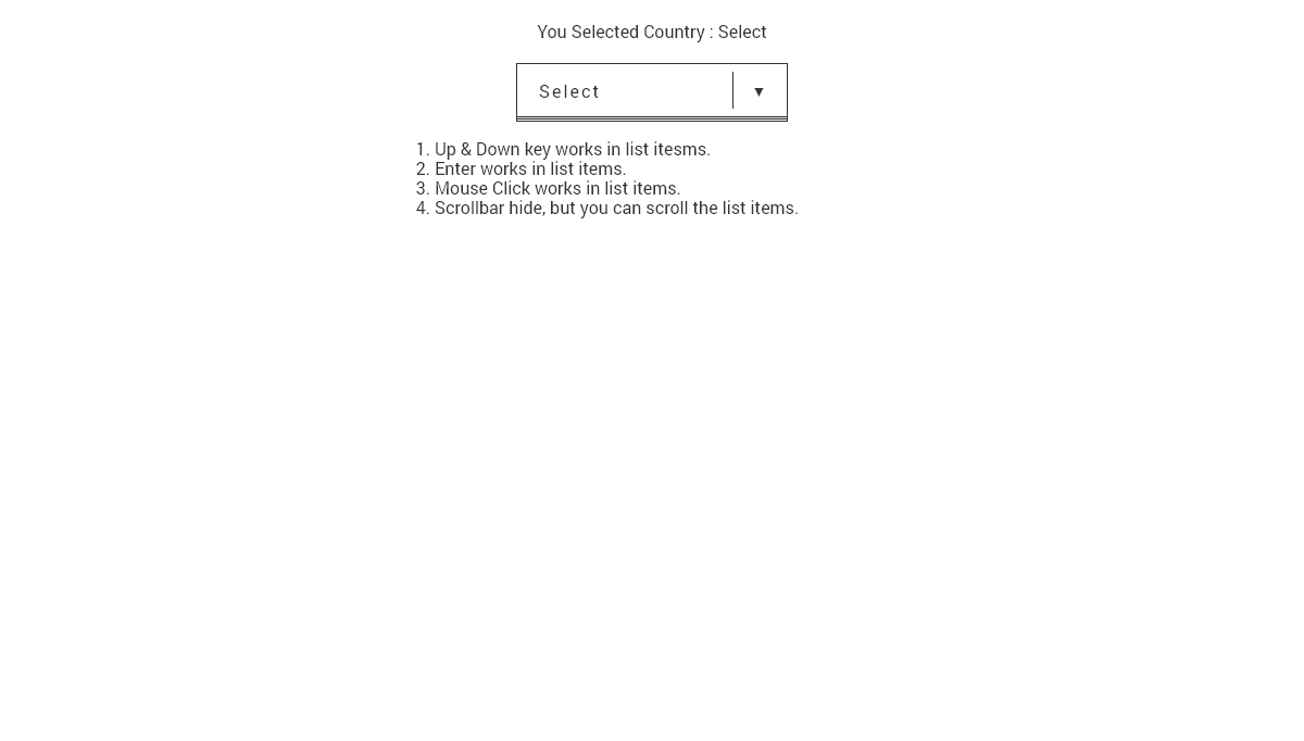 jQuery Select/Multiselect Boxes - Custom Select Box JQuery Plugin By Vj