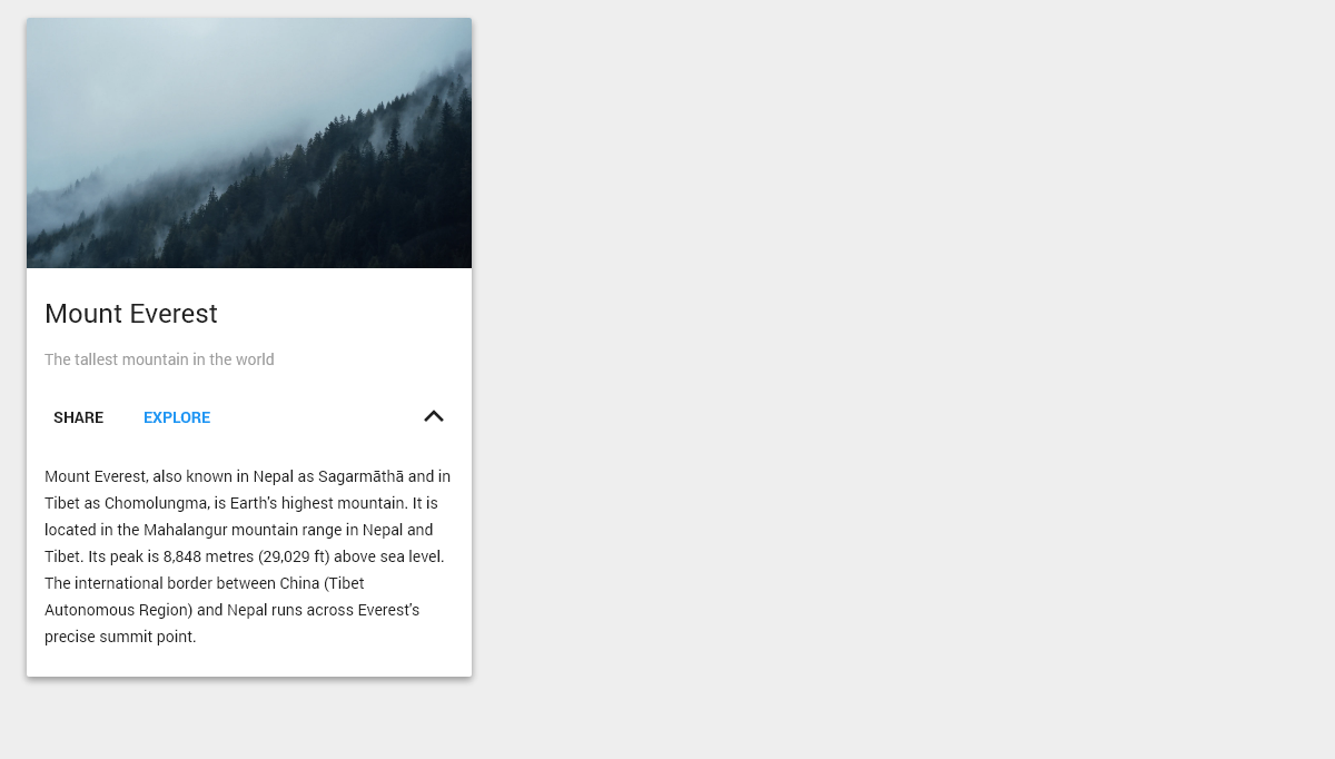 CSS Material Design Cards - Material - Card