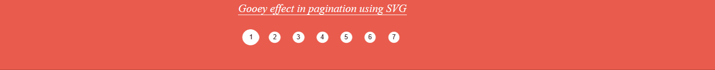 jQuery Pagination - Gooey effect in pagination using SVG