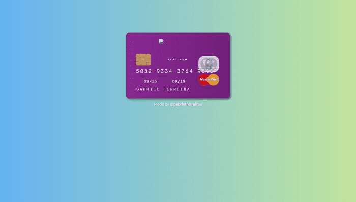 CSS Credit Cards - Nubank CSS Credit Card