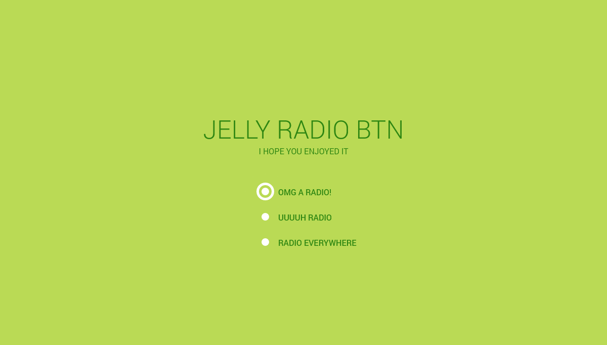 Radio Buttons CSS - Jelly Radio Button