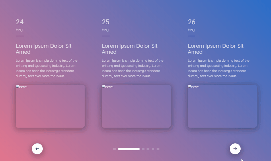 jQuery Sliders - Responsive News Card Slider