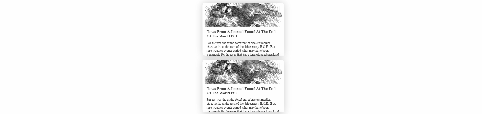jQuery Cards - Hoverable Expandable Blog Cards