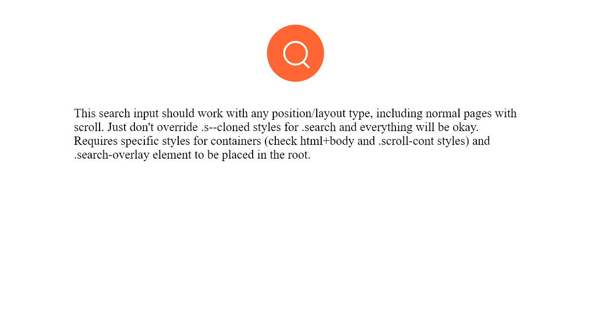 CSS Forms - Fullscreen Search