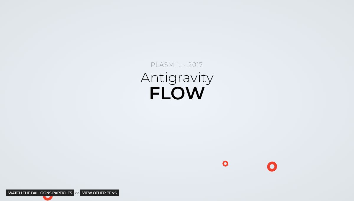 JavaScript Background Effects - Antigravity FLOW