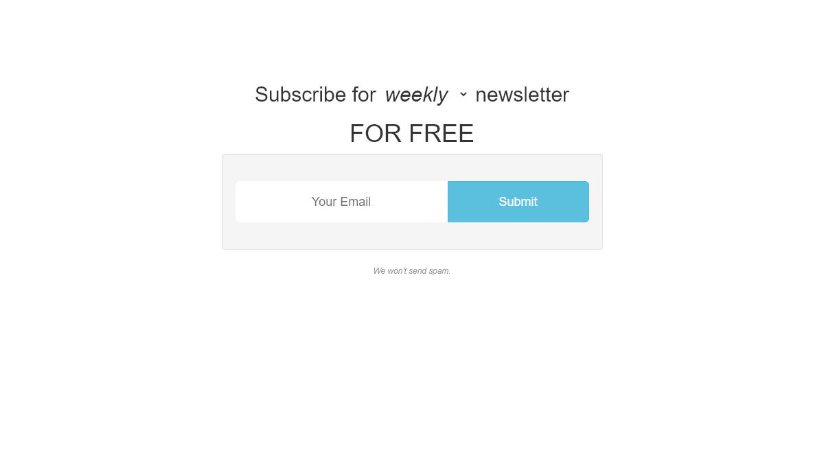 CSS Subscribe Forms - Simple Subscribe form