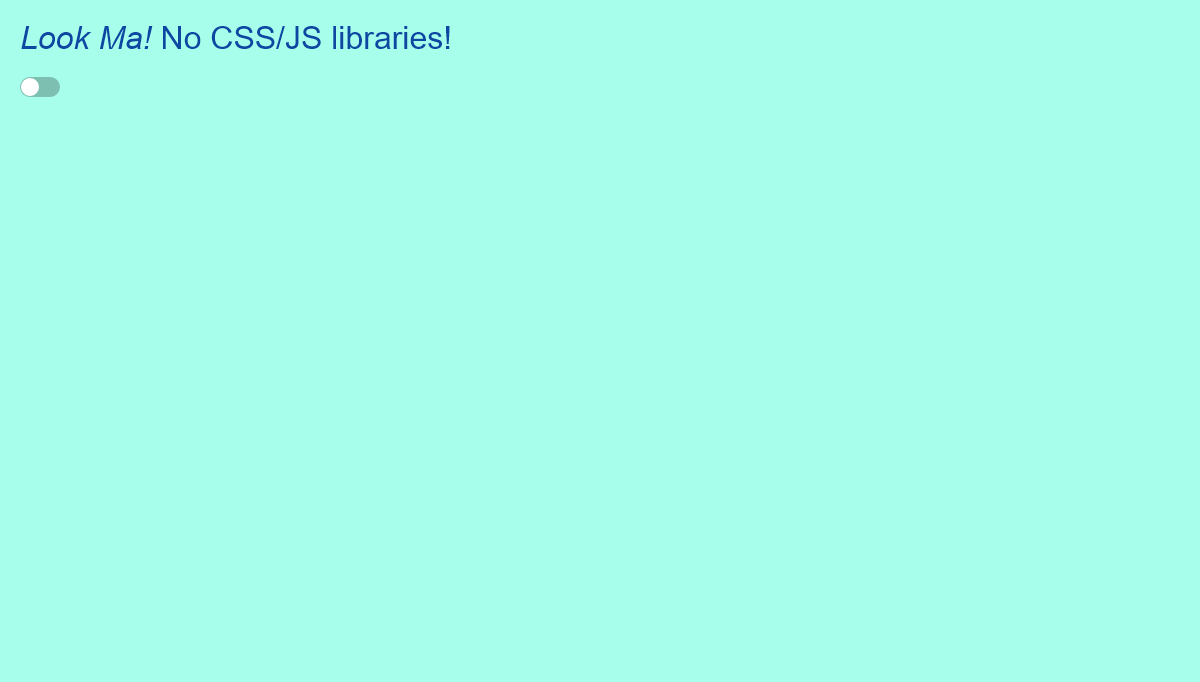 Checkboxes CSS - Pure CSS checkbox switch