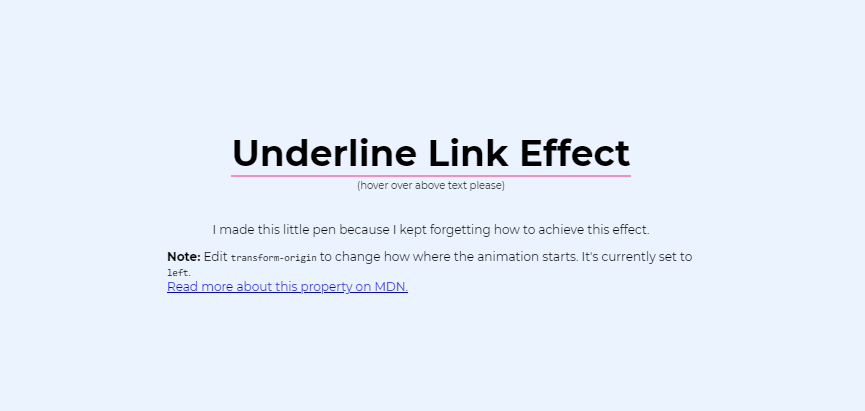 CSS Link Hover Effects - Underline Link Effect