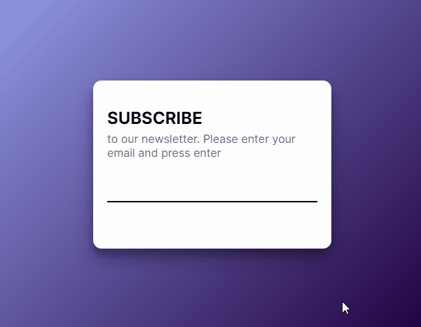 CSS Subscribe Forms - Signing up for the newsletter