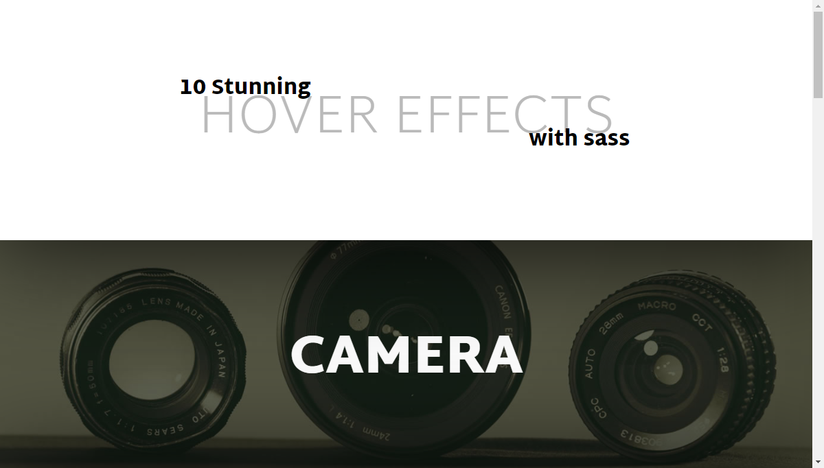 CSS Hover Effects - 10 stunning hover effects with sass