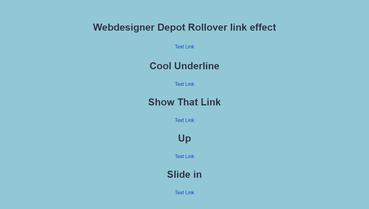 CSS Link Hover Effects - Cool link effects