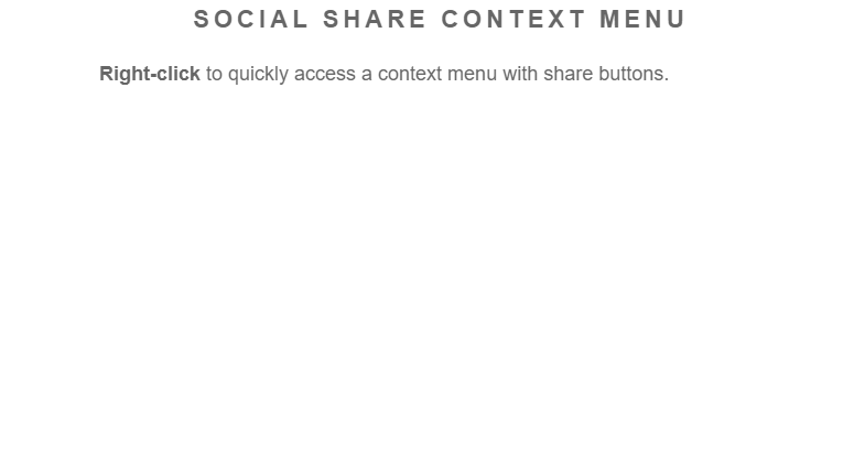 jQuery Context Menus - Social-Share Context menu