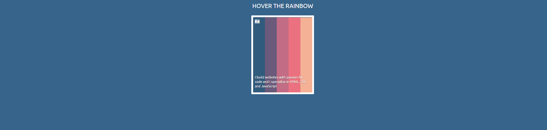 CSS Cards - Hover The Rainbow