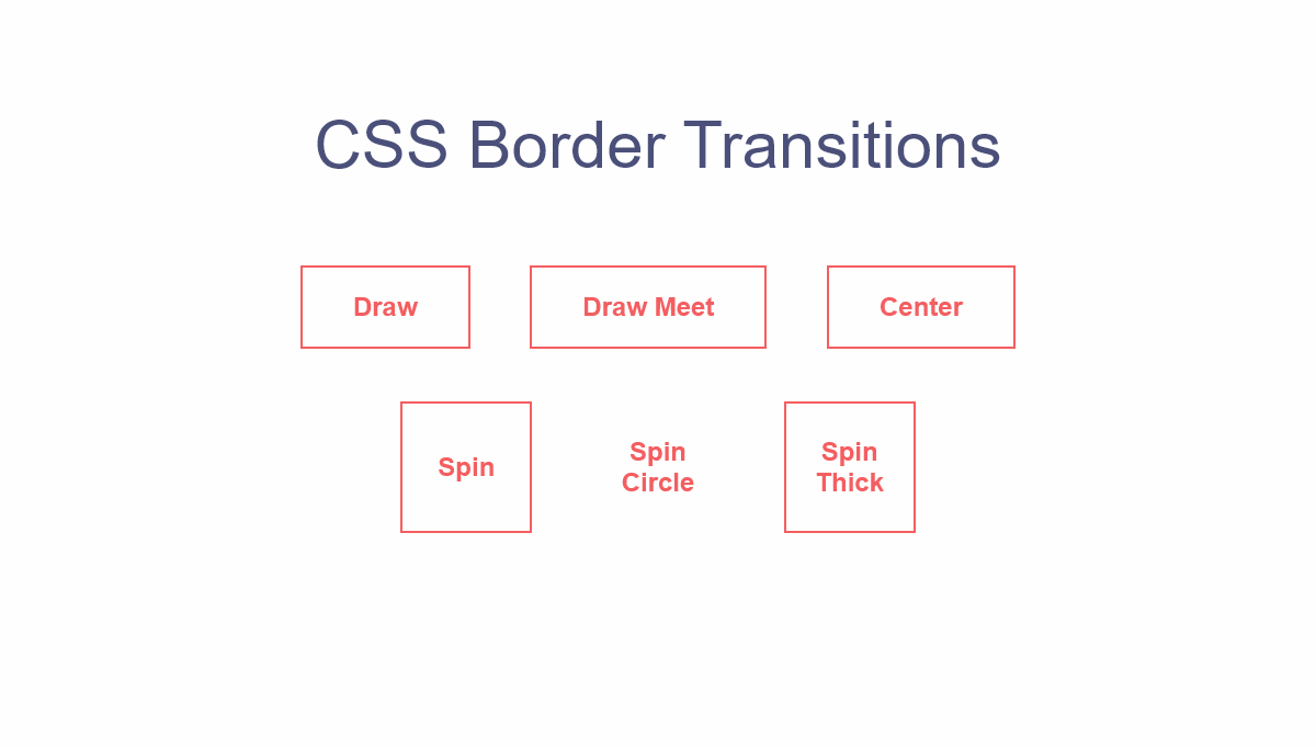 CSS Border Animations - CSS Border transitions