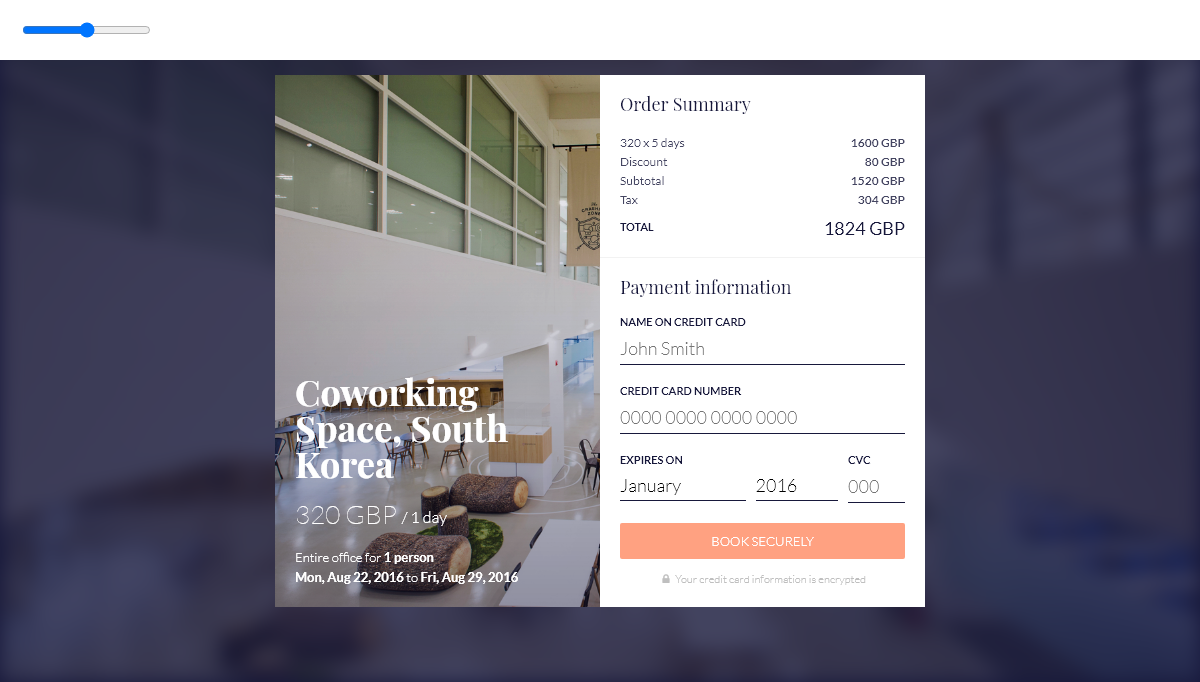 CSS Forms - React Checkout