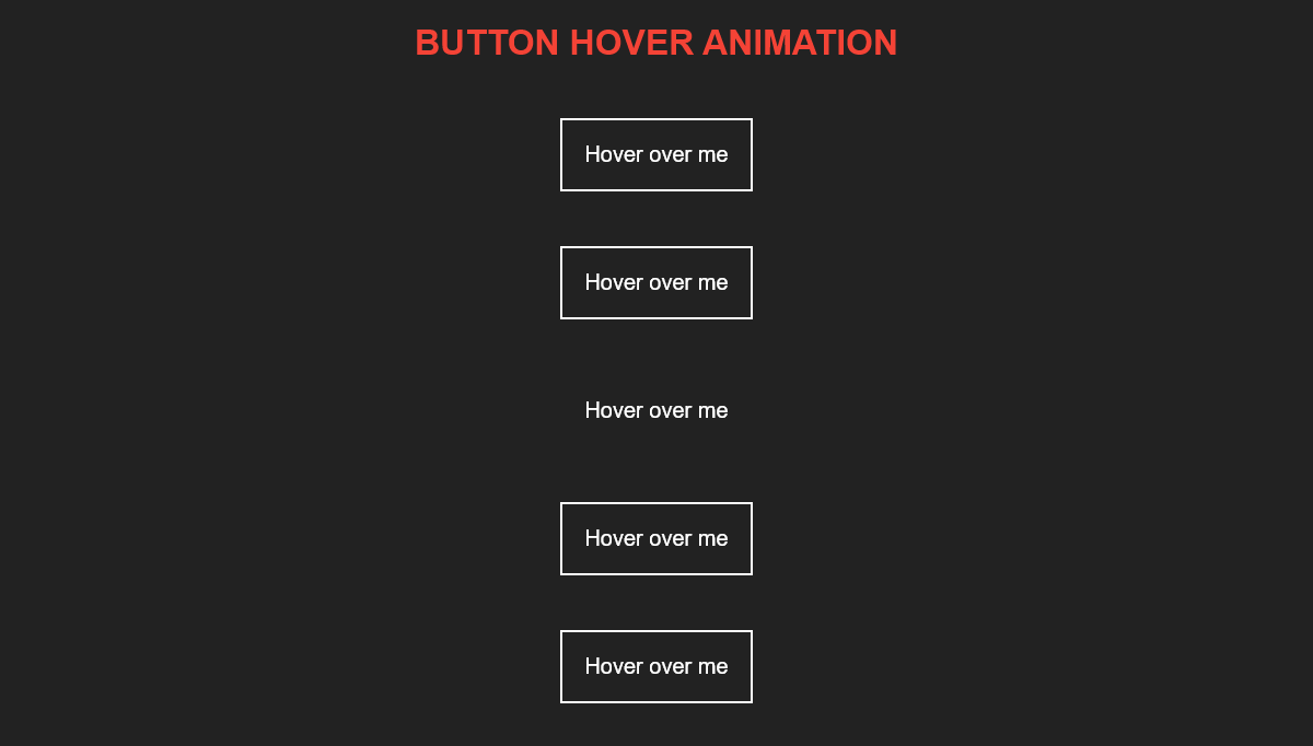 CSS Buttons - Button Hover Animations
