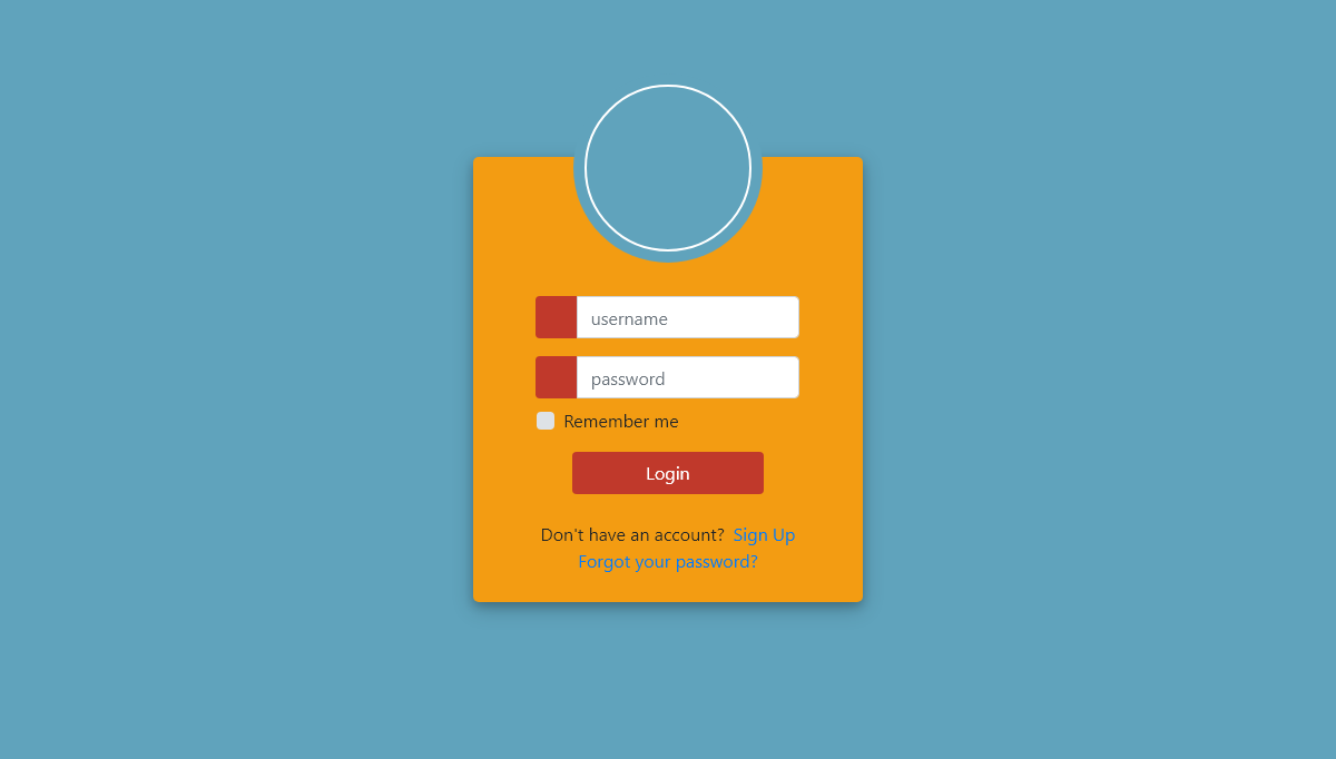 Bootstrap Login Forms - My Awesome Login Page