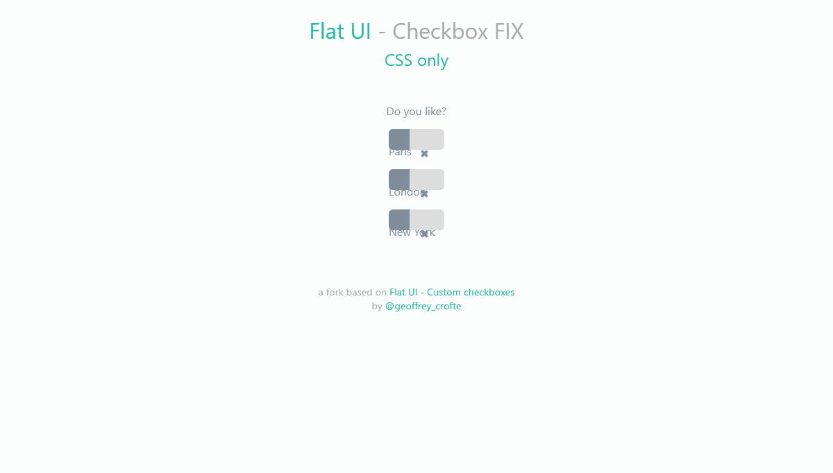 Checkboxes CSS - Flat UI - Checkbox FIX