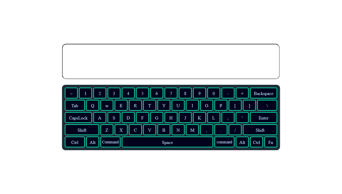 JavaScript Keyboards - Keyboard layout with html css and js