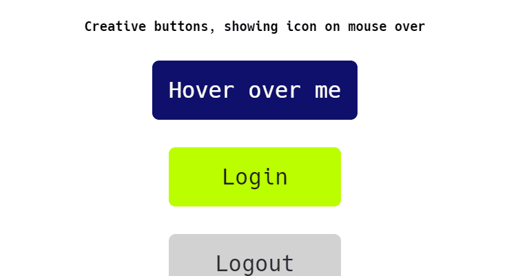 CSS Buttons - Showing icon on hover in button