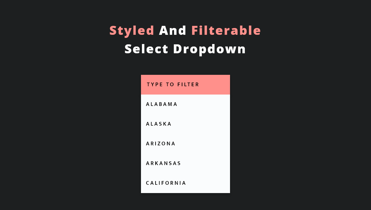 CSS Select Boxes - CSS styled and filterable select dropdown