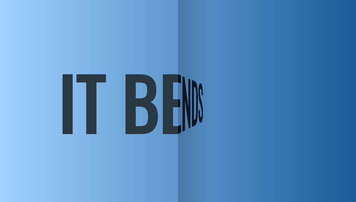 JavaScript Text Effects - CodePen Home Bended Text Effect