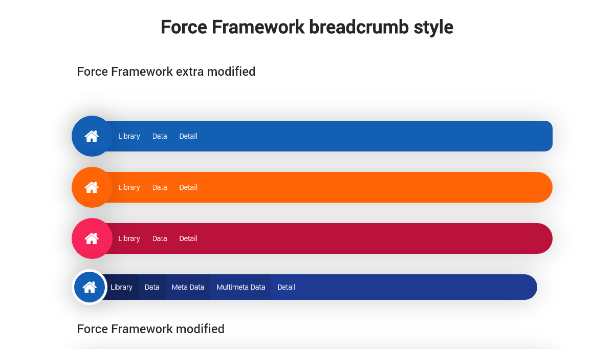 CSS Breadcrumbs - Force Framework breadcrumb style modified CSS