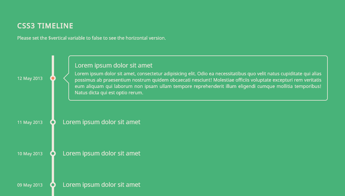 CSS Timelines - CSS3 Timeline