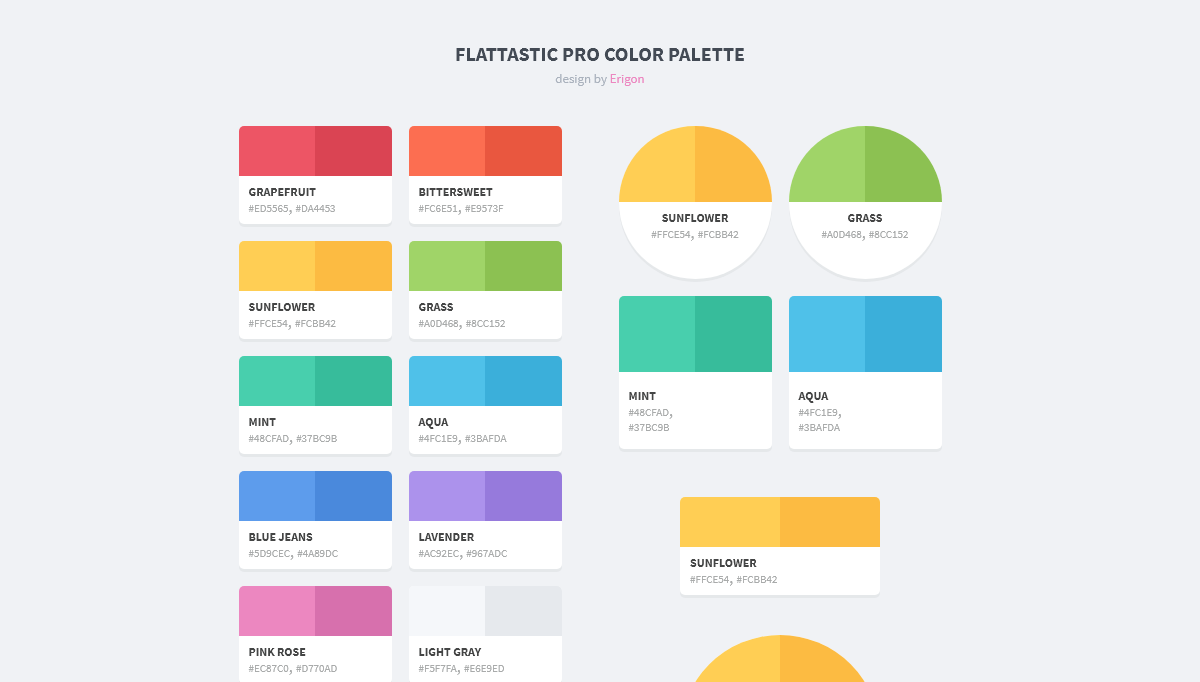 CSS Color Palettes - Flattastic Pro Color Palette