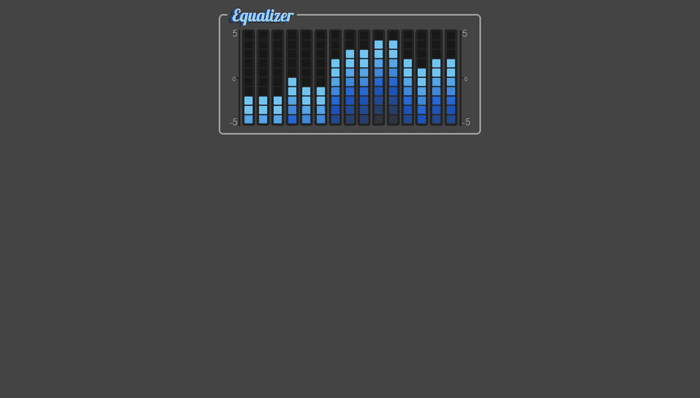 CSS Range Sliders - #Stylesheet# input[type='range']__Equalizer
