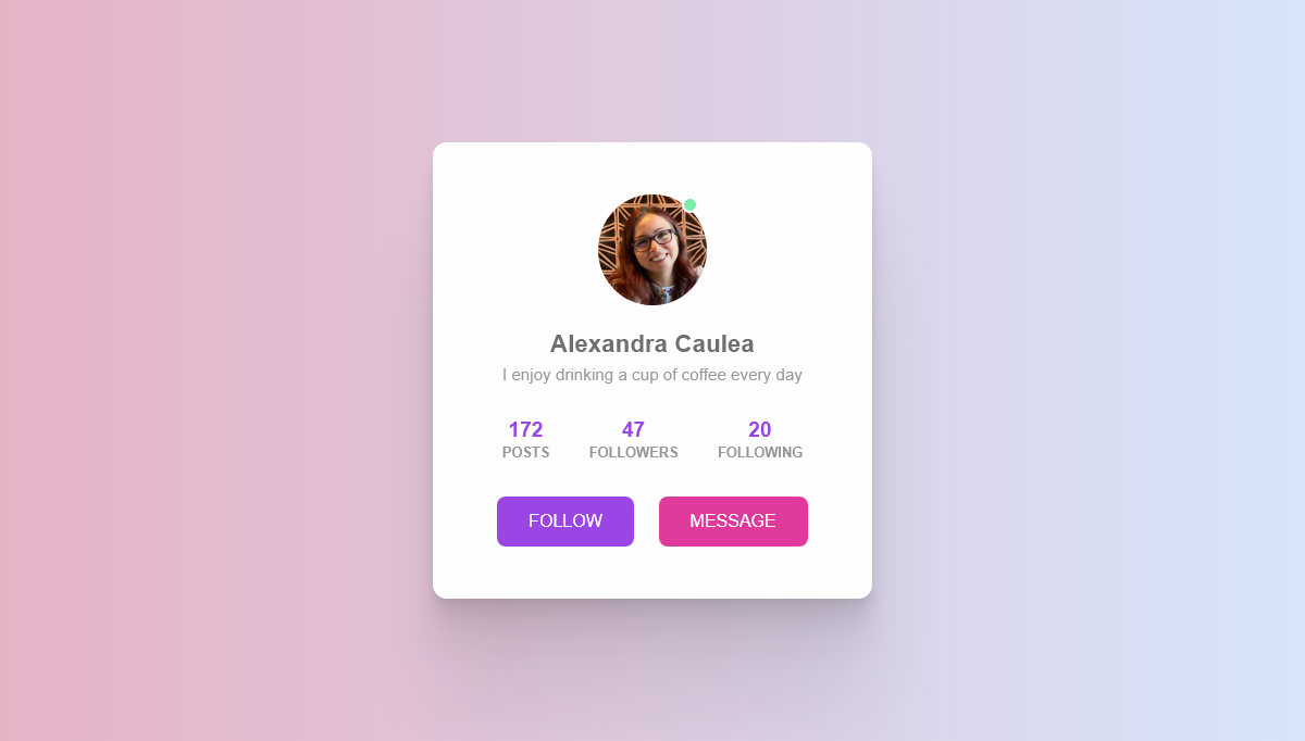 CSS Profile Cards - User Profile Card