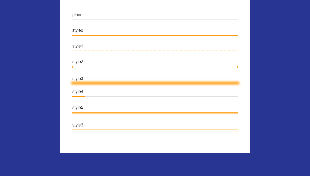 CSS Dividers - Collection of horizontal rule styles.