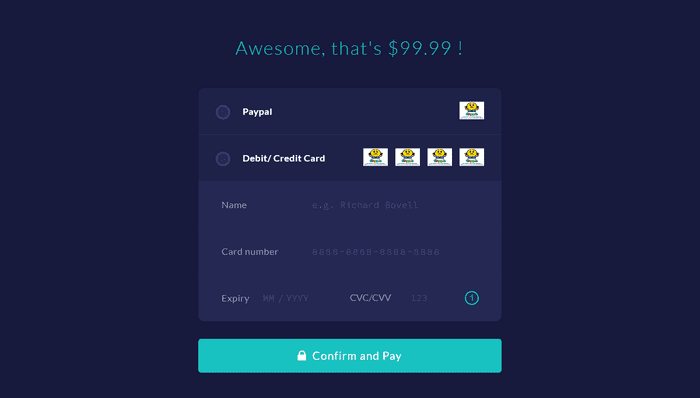 CSS Checkout Forms - HTML and CSS Checkout Form