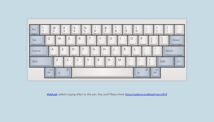 jQuery Keyboards - Pure CSS Happy Hacking Keyboard