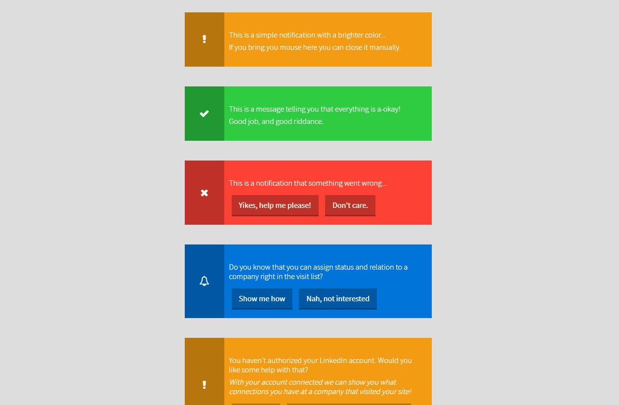 jQuery Notifications - Notifications