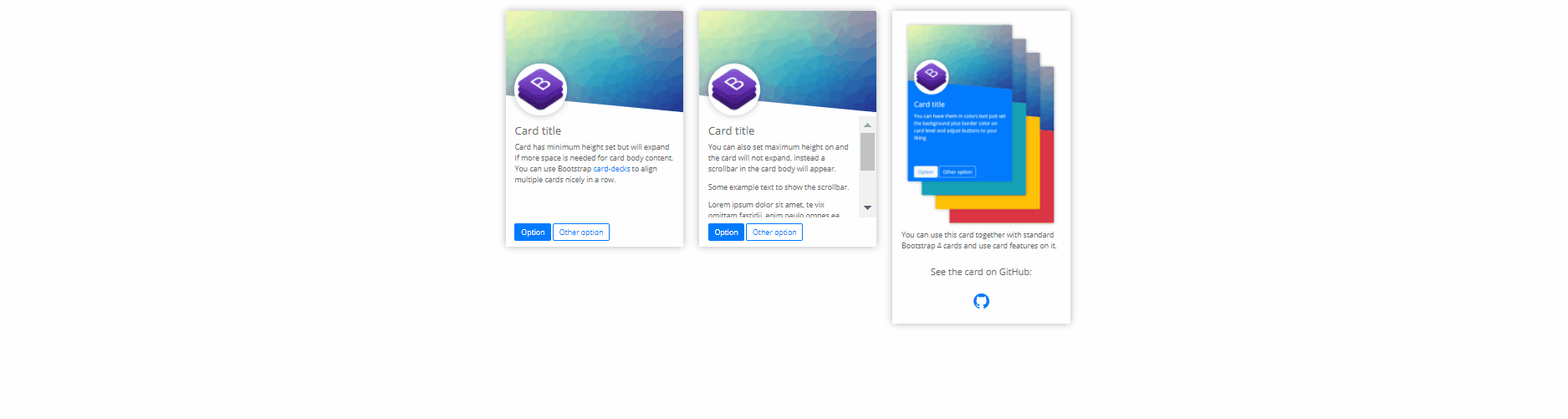 Bootstrap Cards - Custom Bootstrap 4 card