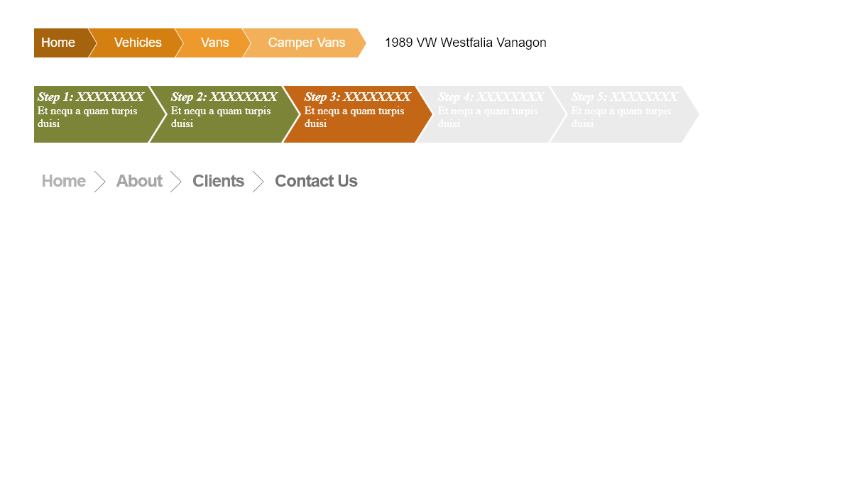 CSS Breadcrumbs - CSS Triangle Breadcrumbs