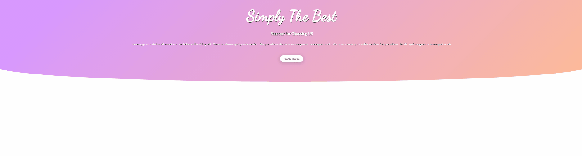 CSS Headers and Footers - Curve CSS Header