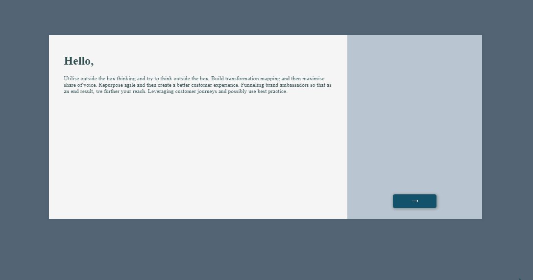 CSS Panels - Panel Switch Interaction with Flexbox and JS