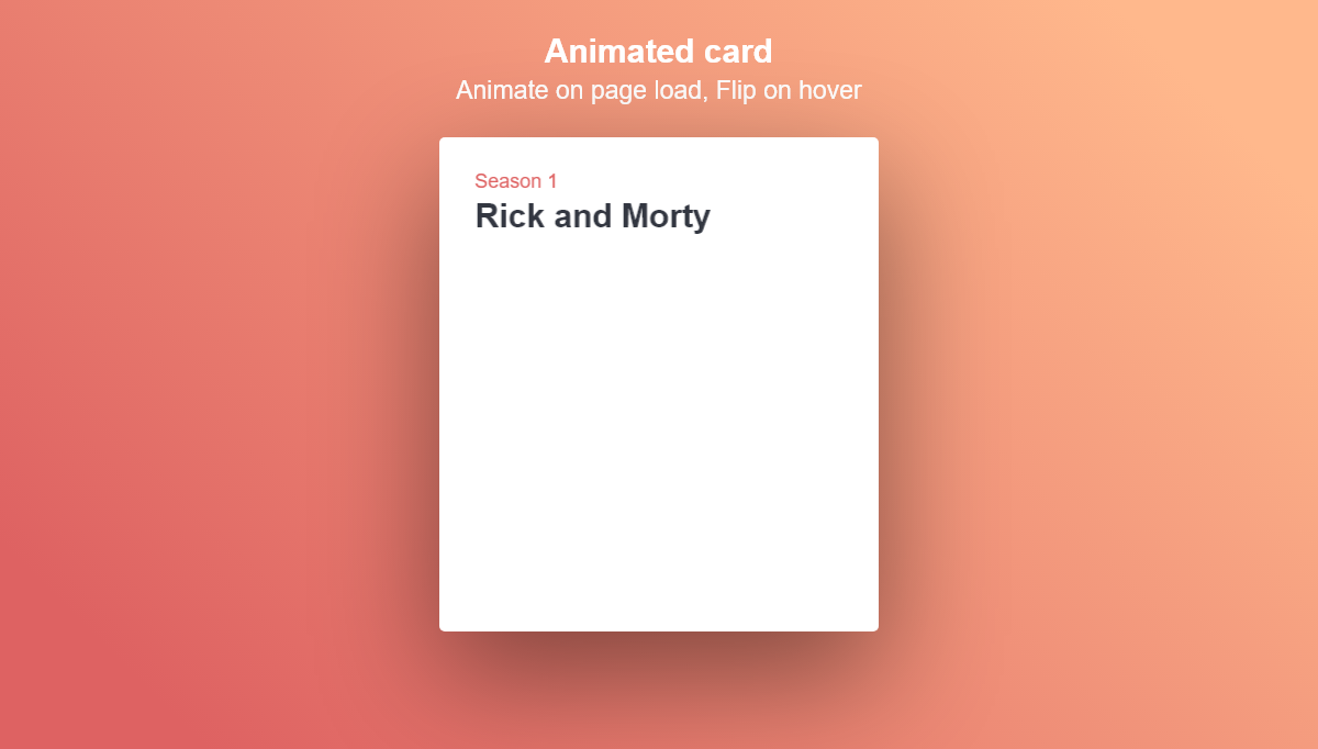 CSS Flip Cards - Animated card / flip on hover /CSS