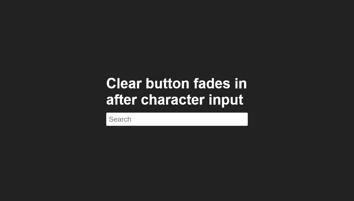 jQuery Search Boxes - Responsive search box with clear button