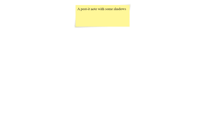 CSS Corners - Post-It note with lifted corners